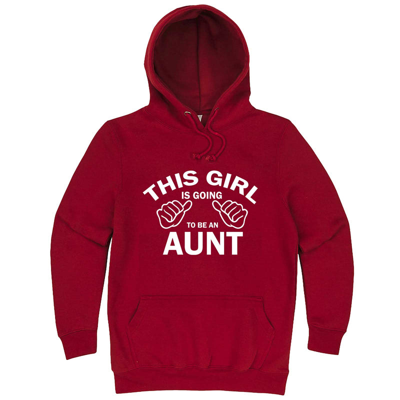  "This Girl is Going to Be an Aunt, White Text" hoodie, 3XL, Paprika
