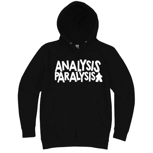 Funny "Analysis Paralysis" hoodie, 3XL, Black