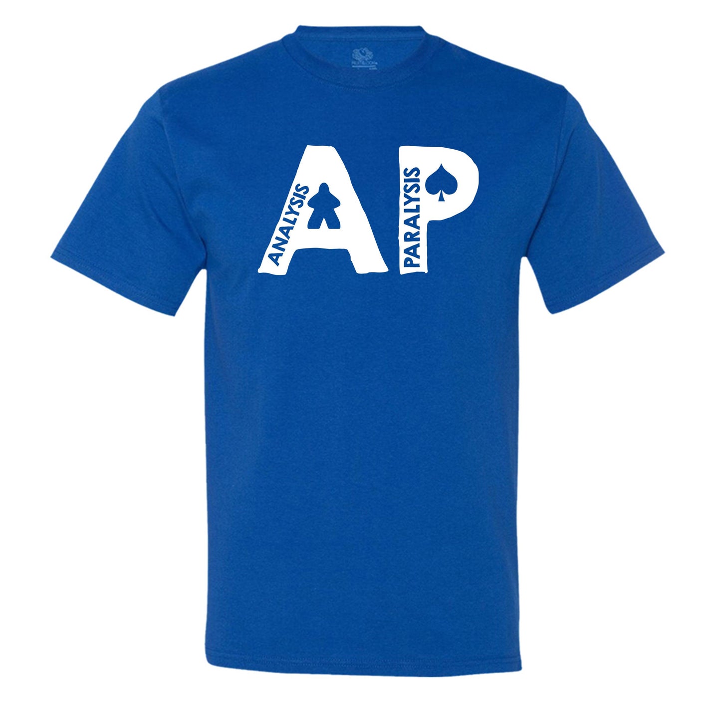 Funny "AP - Analysis Paralysis" men's t-shirt Royal-Blue
