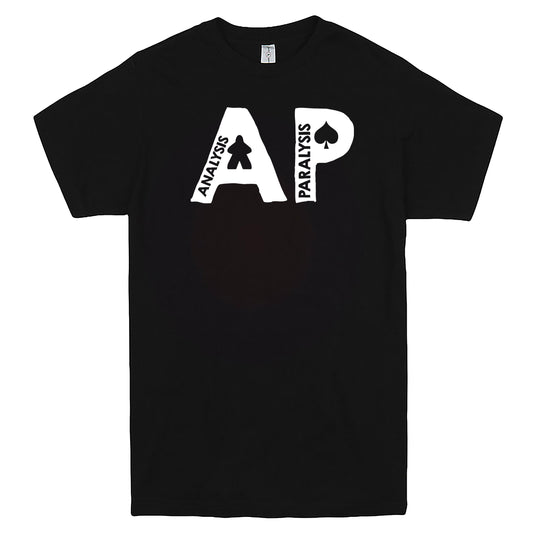 Funny "AP - Analysis Paralysis" men's t-shirt Black