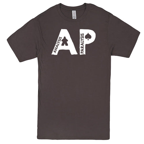 Funny "AP - Analysis Paralysis" men's t-shirt Charcoal