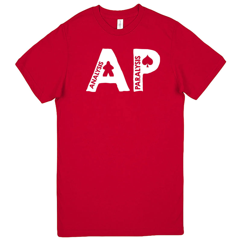 Funny "AP - Analysis Paralysis" men's t-shirt Red