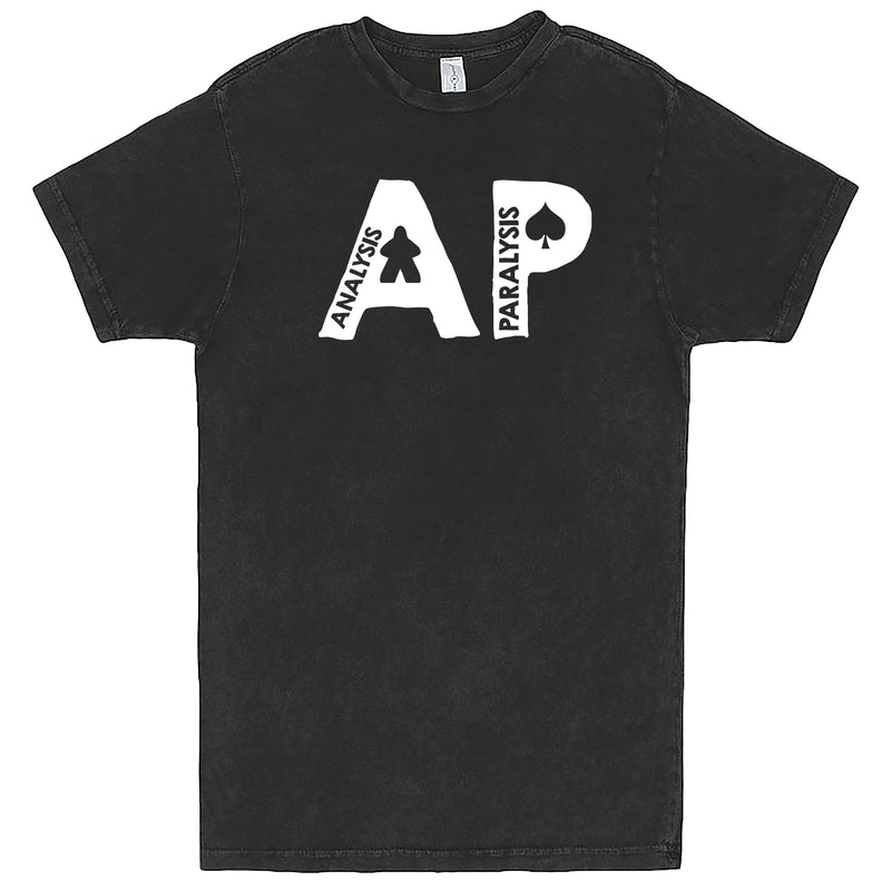 Funny "AP - Analysis Paralysis" men's t-shirt Vintage Black