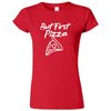  "But First Pizza" women's t-shirt Red