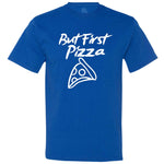  "But First Pizza" men's t-shirt Royal-Blue