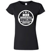  "Beer Drinker with a Bowling Addiction" women's t-shirt Black