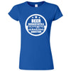  "Beer Drinker with a Bowling Addiction" women's t-shirt Royal Blue