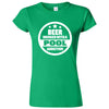  "Beer Drinker with a Pool Addiction" women's t-shirt Irish Green