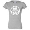  "Beer Drinker with a Pool Addiction" women's t-shirt Sport Grey