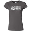  "I Hate Being Bipolar It's Awesome" women's t-shirt Charcoal