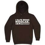  "I Hate Being Bipolar It's Awesome" hoodie, 3XL, Chestnut