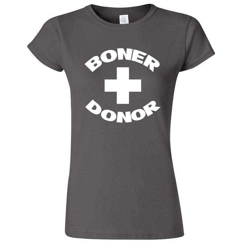  "Boner Donor" women's t-shirt Charcoal