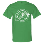  "Born to Game, Forced to Work" men's t-shirt Irish-Green