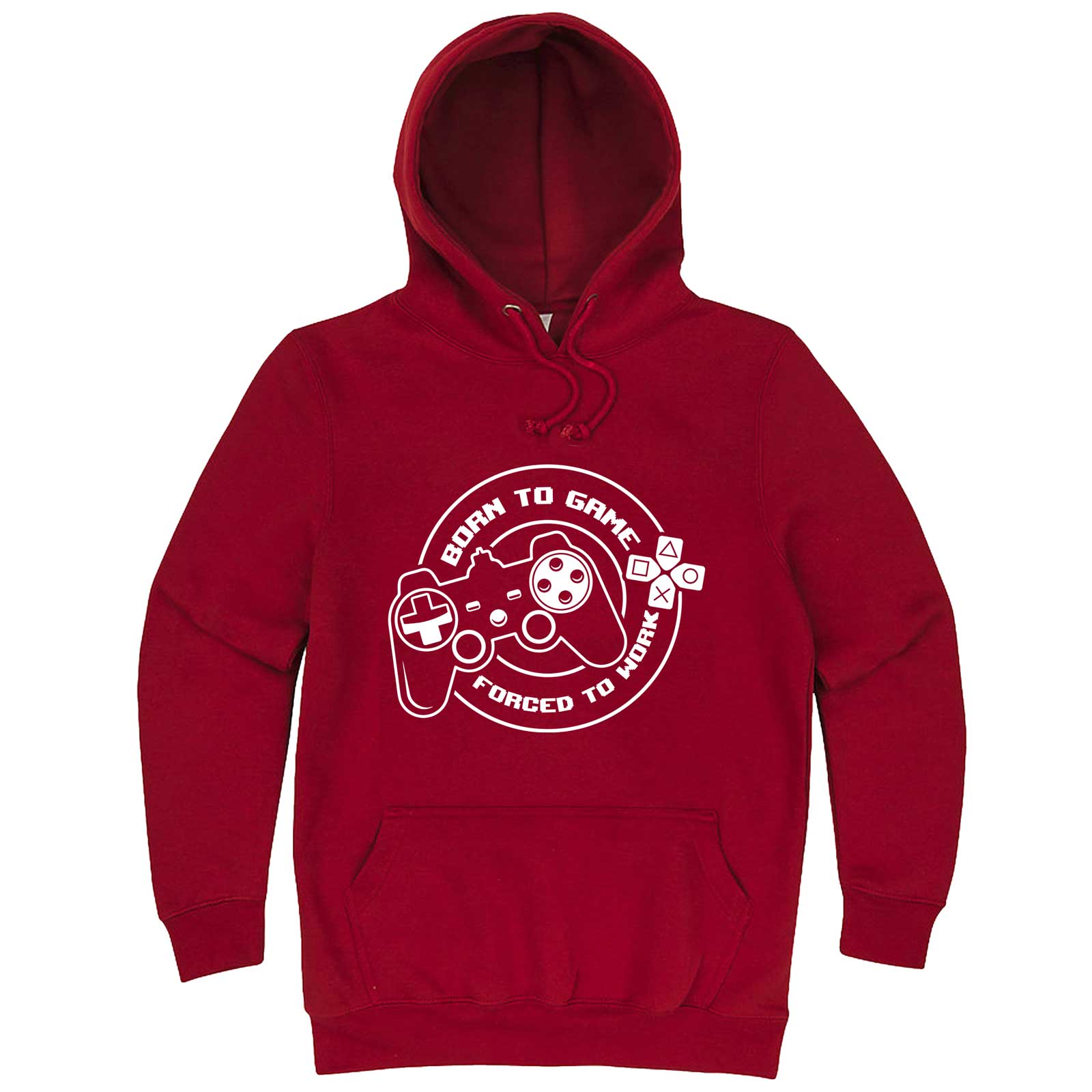  "Born to Game, Forced to Work" hoodie, 3XL, Paprika