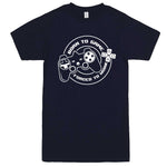  "Born to Game, Forced to Work" men's t-shirt Navy-Blue