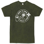  "Born to Game, Forced to Work" men's t-shirt Vintage Olive