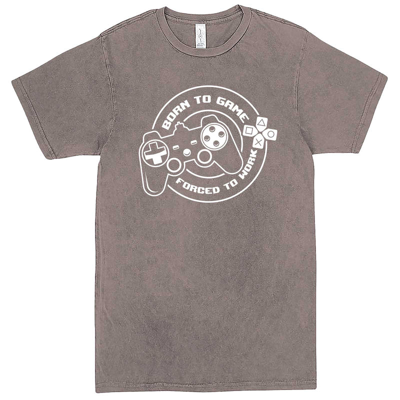 "Born to Game, Forced to Work" men's t-shirt Vintage Zinc