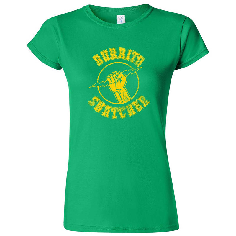  "Burrito Snatcher" women's t-shirt Irish Green