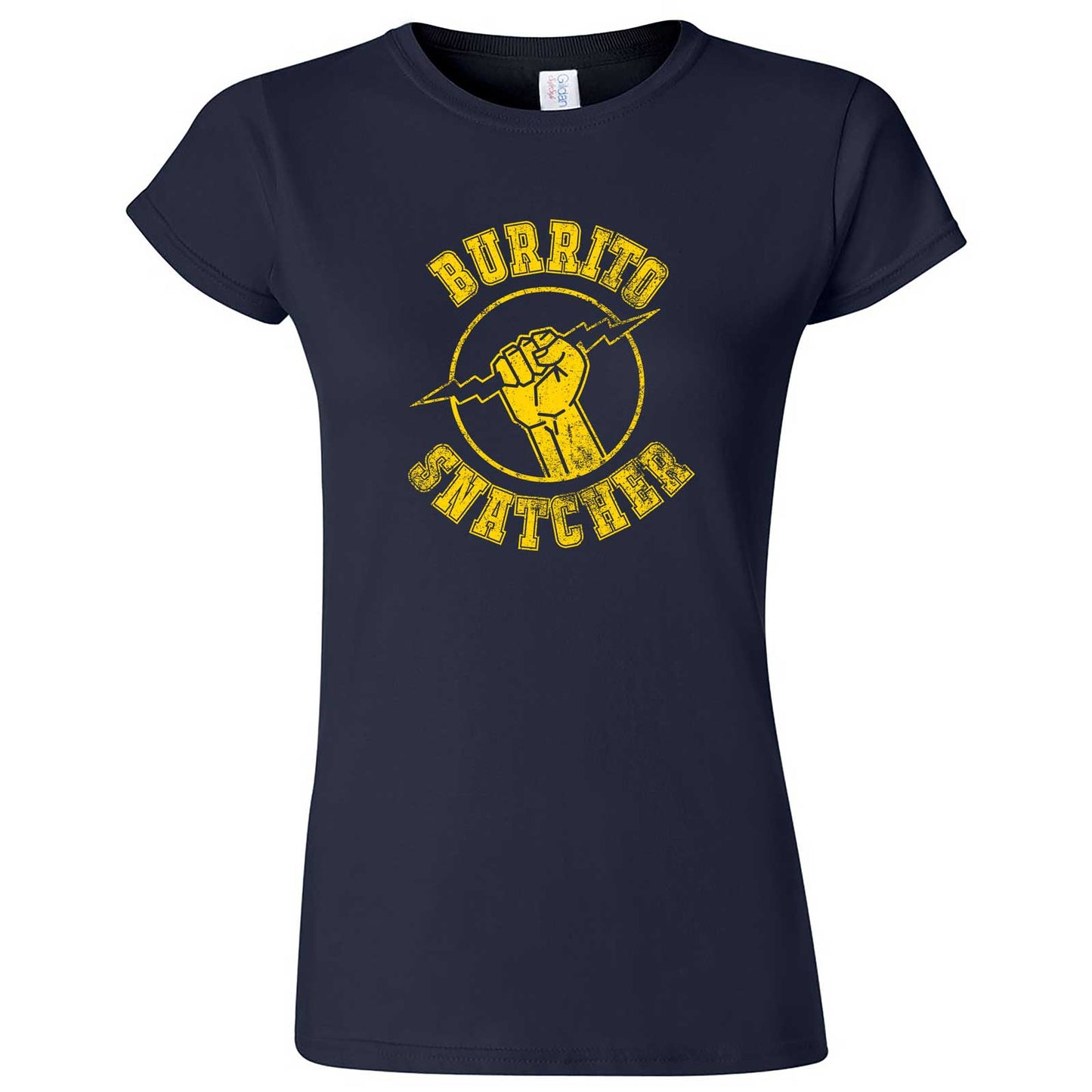  "Burrito Snatcher" women's t-shirt Navy Blue