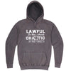  "Lawful in the Streets, Chaotic in the Sheets" hoodie, 3XL, Vintage Zinc