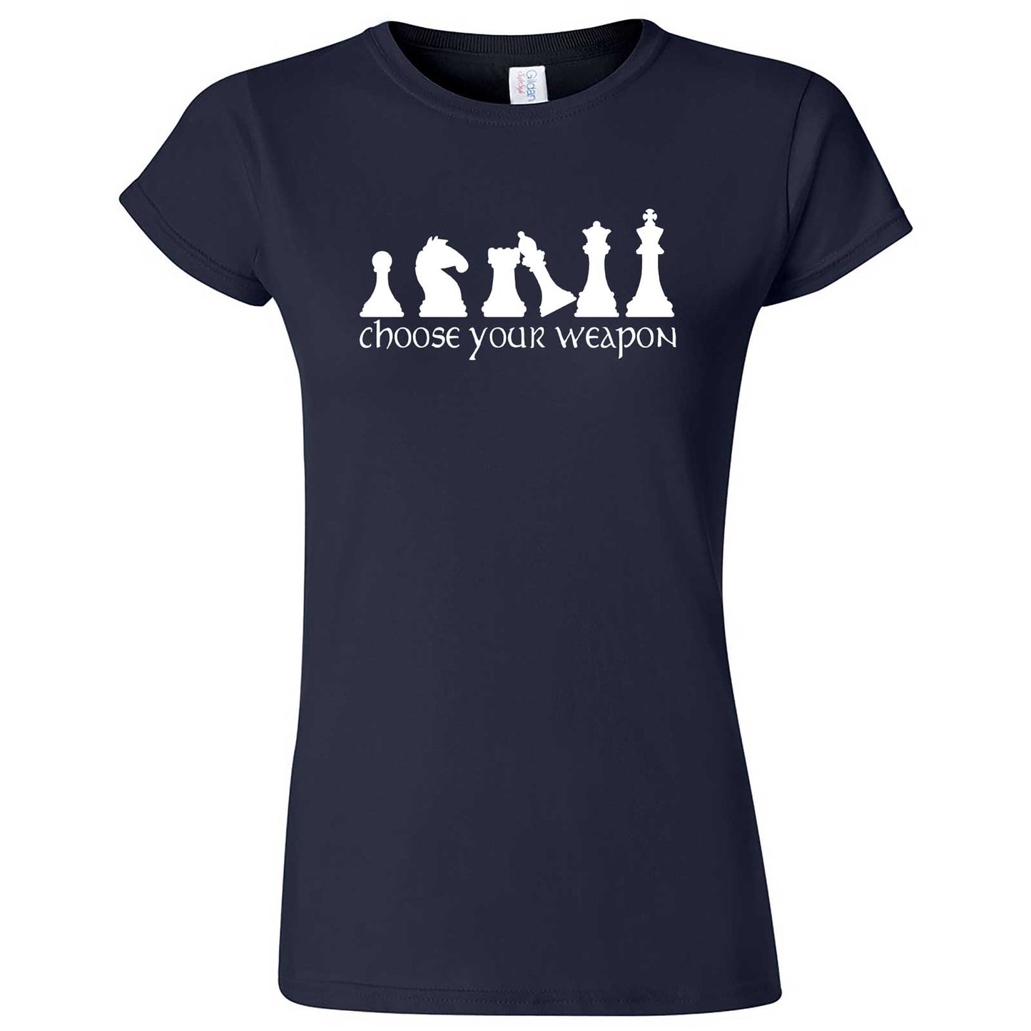  "Choose Your Weapon - Chess" women's t-shirt Navy Blue