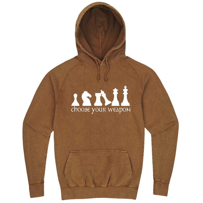  "Choose Your Weapon - Chess" hoodie, 3XL, Vintage Camel