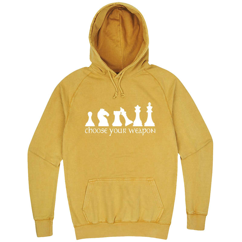  "Choose Your Weapon - Chess" hoodie, 3XL, Vintage Mustard
