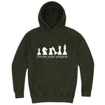  "Choose Your Weapon - Chess" hoodie, 3XL, Vintage Olive