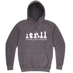  "Choose Your Weapon - Chess" hoodie, 3XL, Vintage Zinc