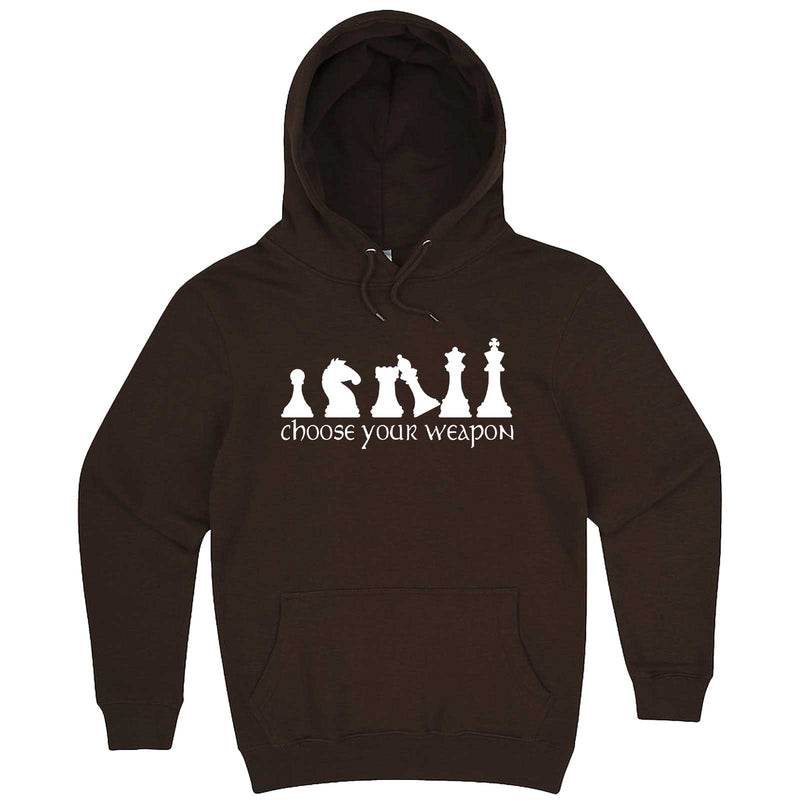  "Choose Your Weapon - Chess" hoodie, 3XL, Chestnut