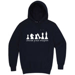  "Choose Your Weapon - Chess" hoodie, 3XL, Navy
