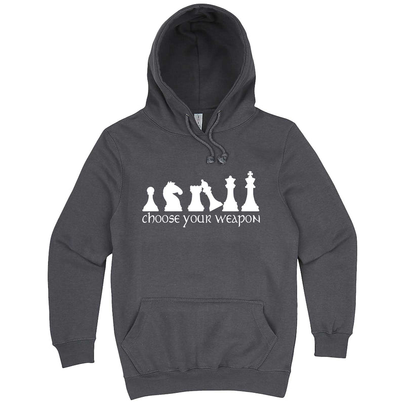  "Choose Your Weapon - Chess" hoodie, 3XL, Storm