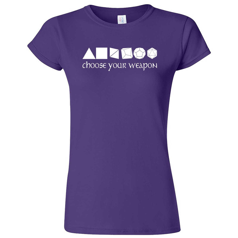  "Choose Your Weapon - Role-Playing Games" women's t-shirt Purple