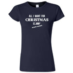  "All I Want for Christmas is Board Games" women's t-shirt Navy Blue