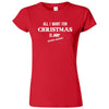  "All I Want for Christmas is Board Games" women's t-shirt Red