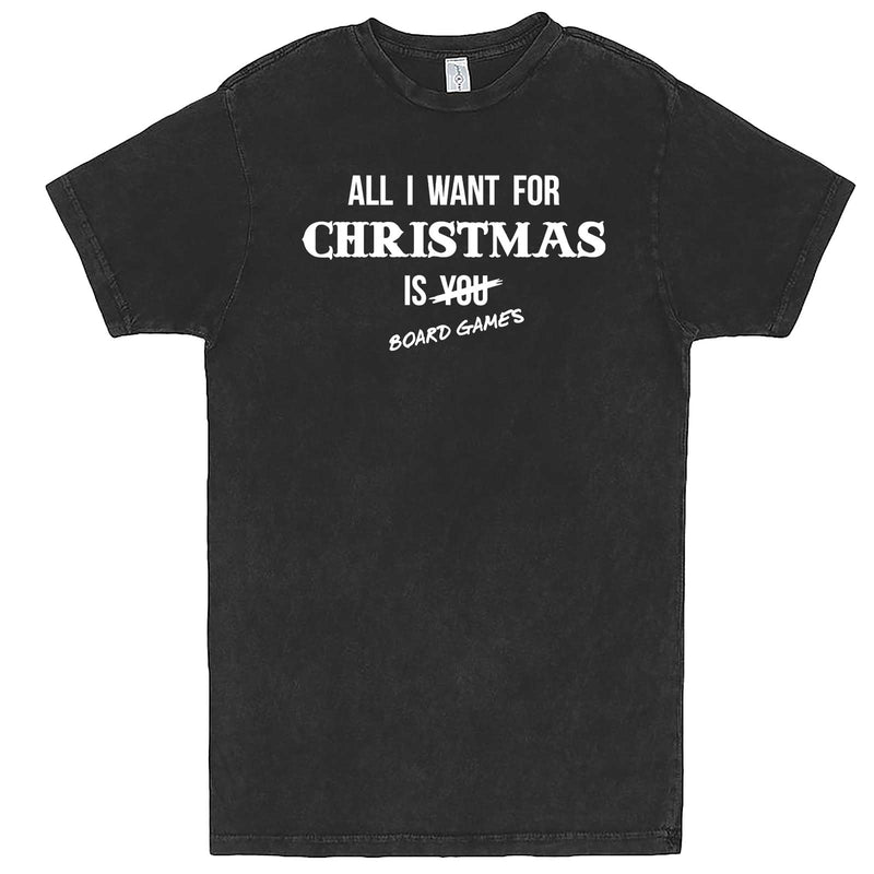  "All I Want for Christmas is Board Games" men's t-shirt Vintage Black