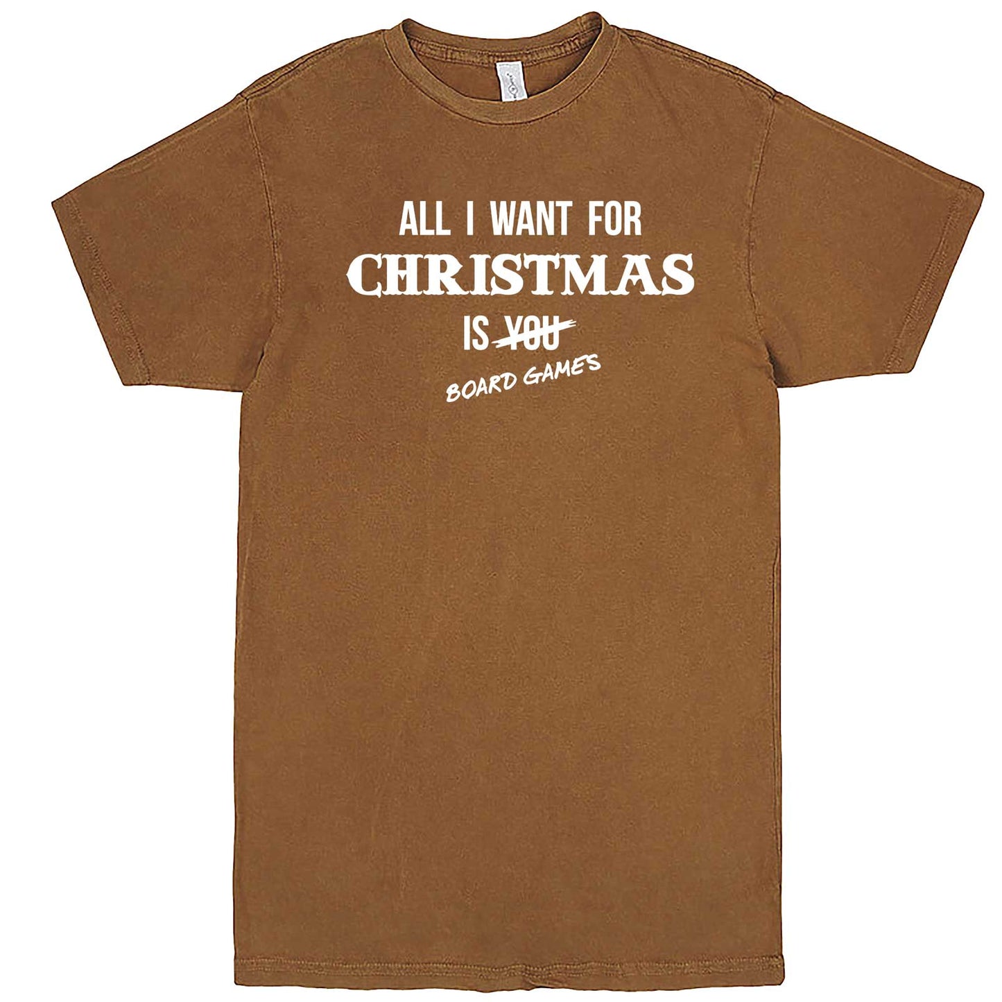  "All I Want for Christmas is Board Games" men's t-shirt Vintage Camel