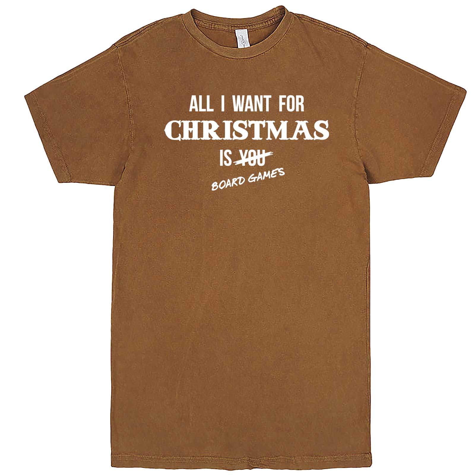  "All I Want for Christmas is Board Games" men's t-shirt Vintage Camel