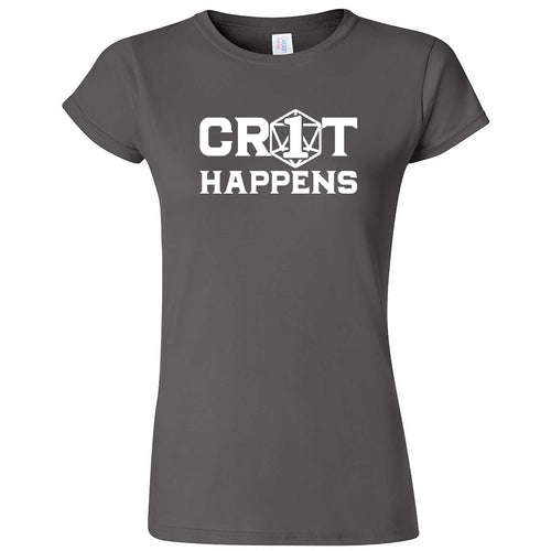  "Crit Happens" women's t-shirt Charcoal