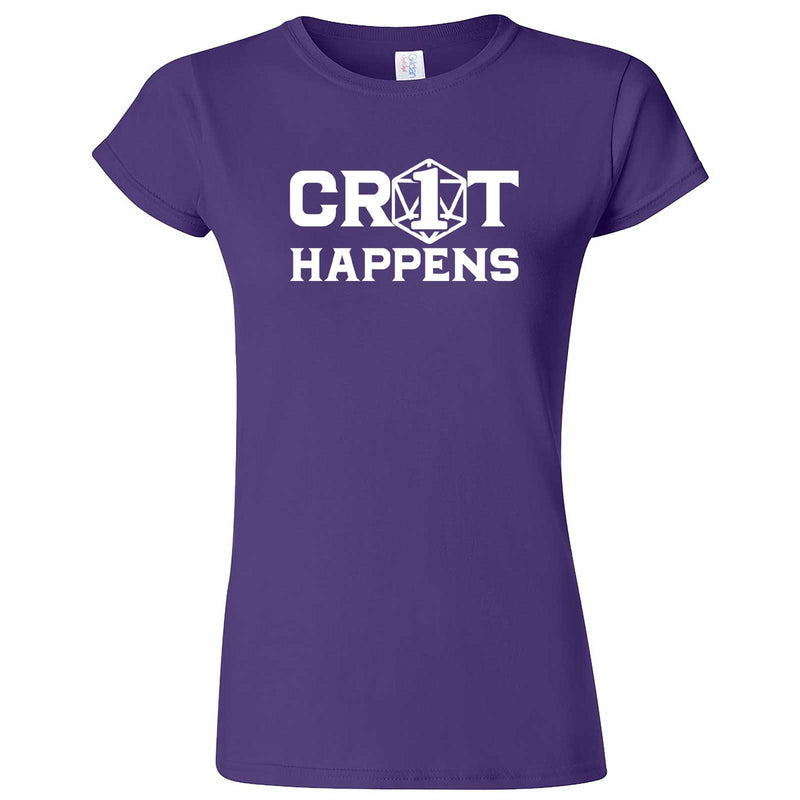  "Crit Happens" women's t-shirt Purple