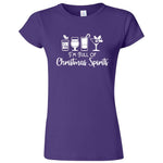  "I'm Full of Christmas Spirits" women's t-shirt Purple