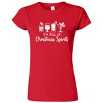  "I'm Full of Christmas Spirits" women's t-shirt Red