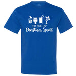  "I'm Full of Christmas Spirits" men's t-shirt Royal-Blue