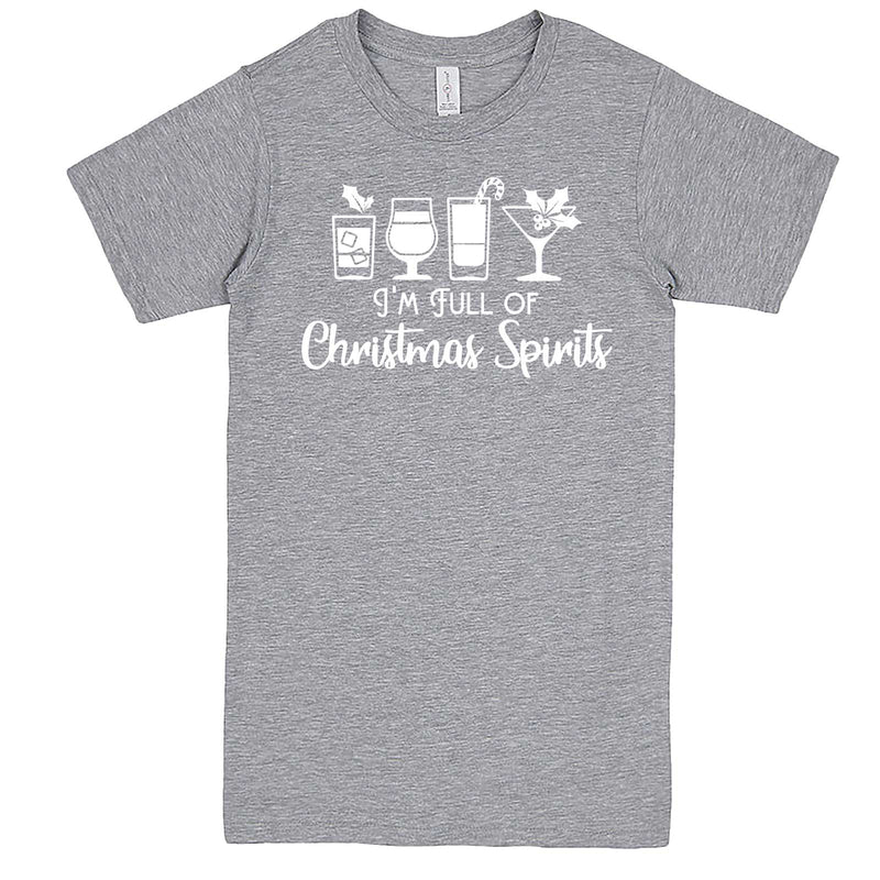  "I'm Full of Christmas Spirits" men's t-shirt Heather-Grey