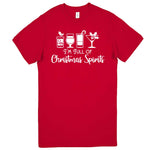  "I'm Full of Christmas Spirits" men's t-shirt Red