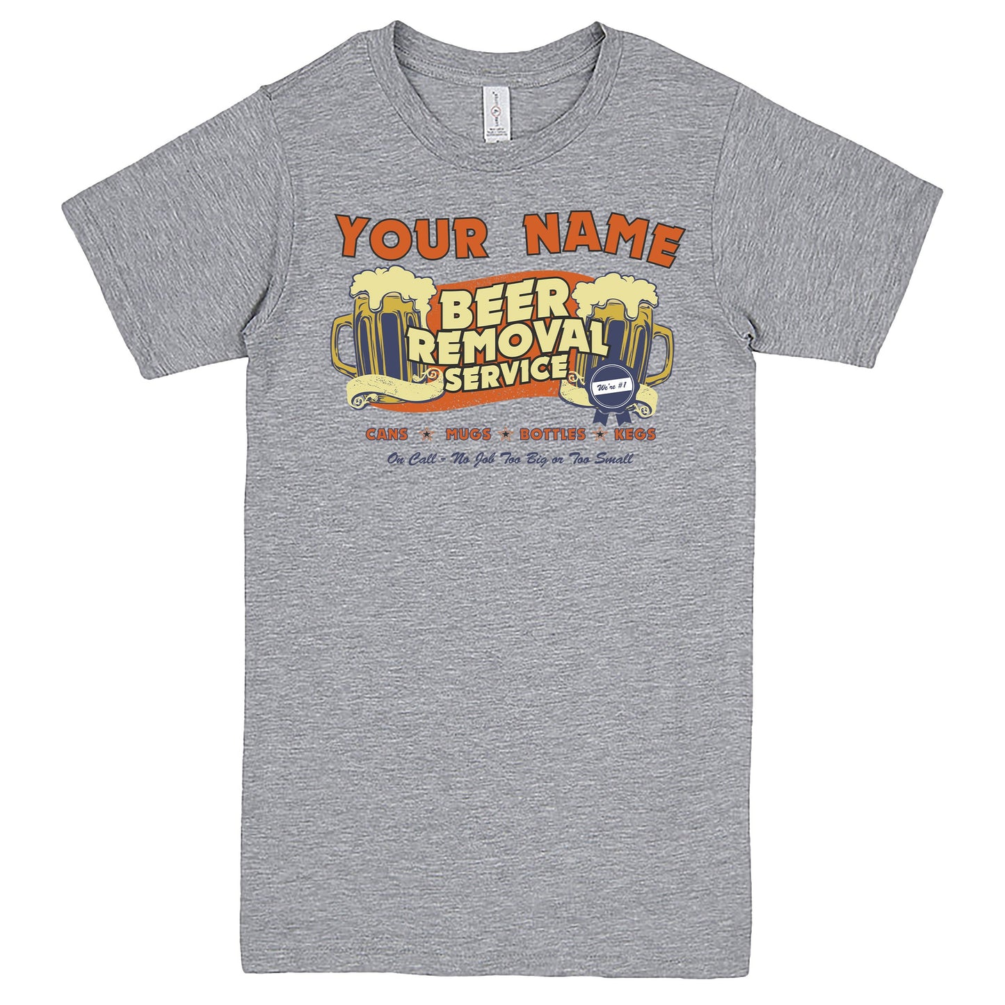 "Custom Beer Removal" Men's Shirt Heather-Grey