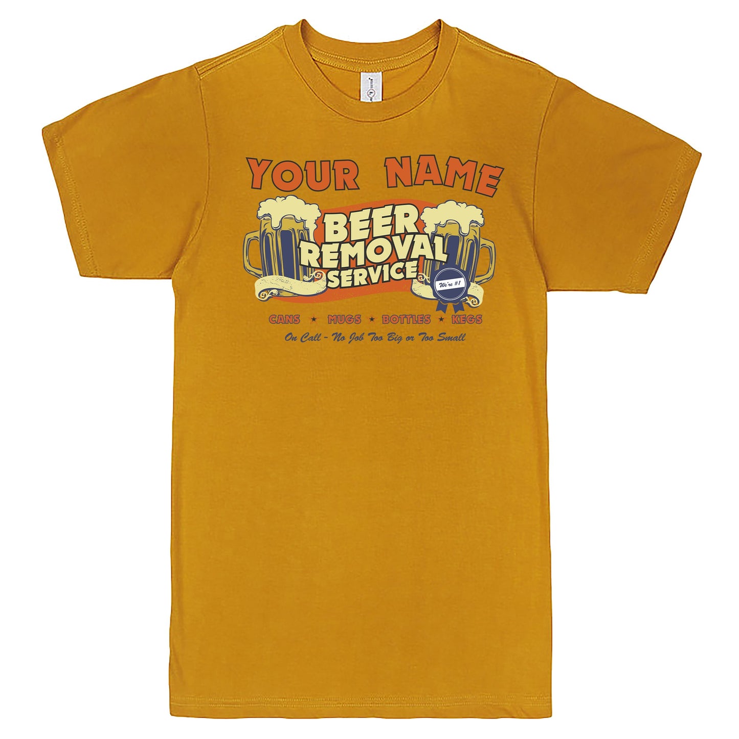 "Custom Beer Removal" Men's Shirt Mustard