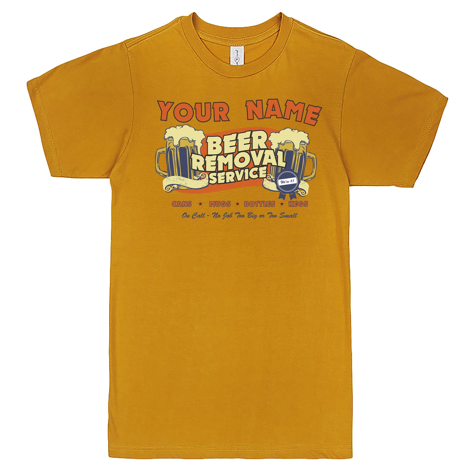 "Custom Beer Removal" Men's Shirt Mustard