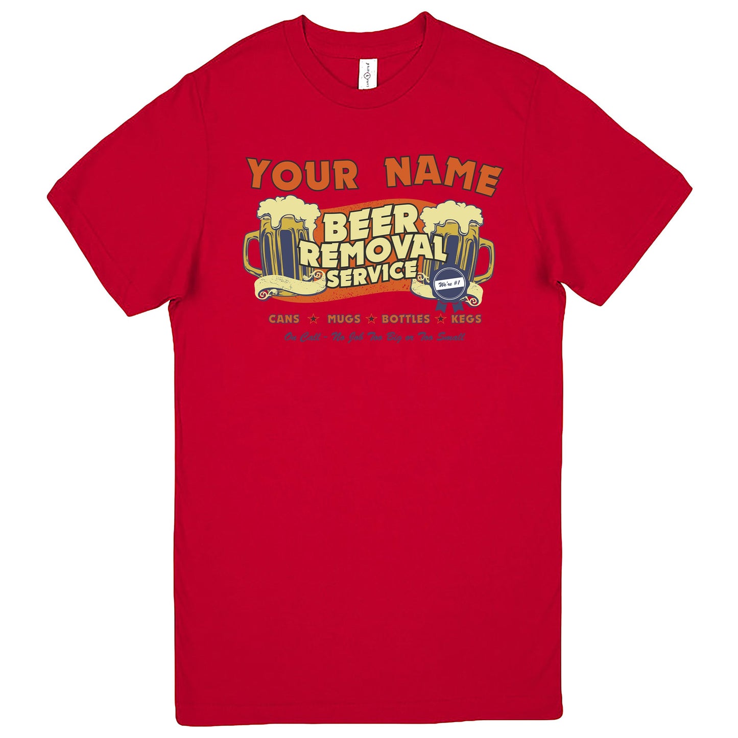 "Custom Beer Removal" Men's Shirt Red