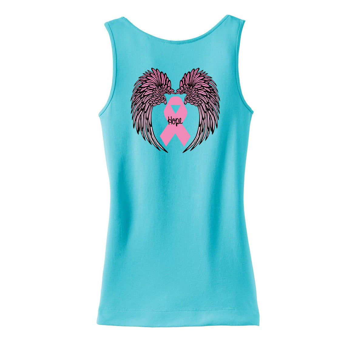 Breast Cancer Hope Wings Ladies Tank Top